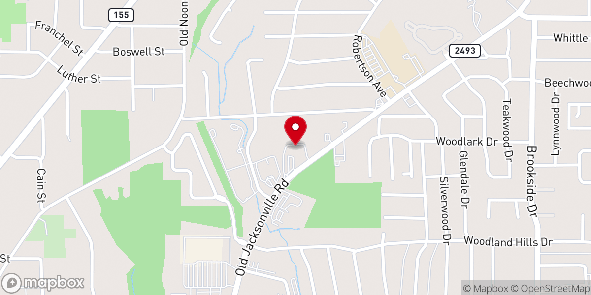 Map showing location of Tyler Christian Fellowship