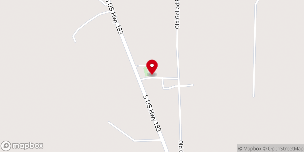 Map showing location of Antioch Church