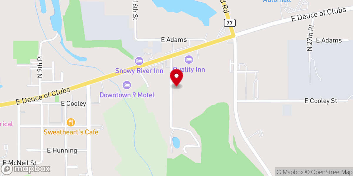 Map showing location of Faith Baptist Church