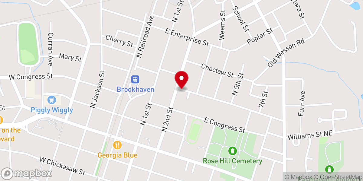 Map showing location of Kynett Pilgrim United Methodist Church