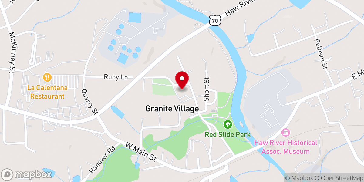 Map showing location of Temple Reformed Baptist Church