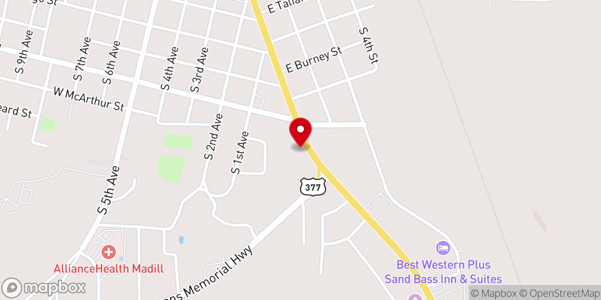 Map showing location of New Beginnings Church
