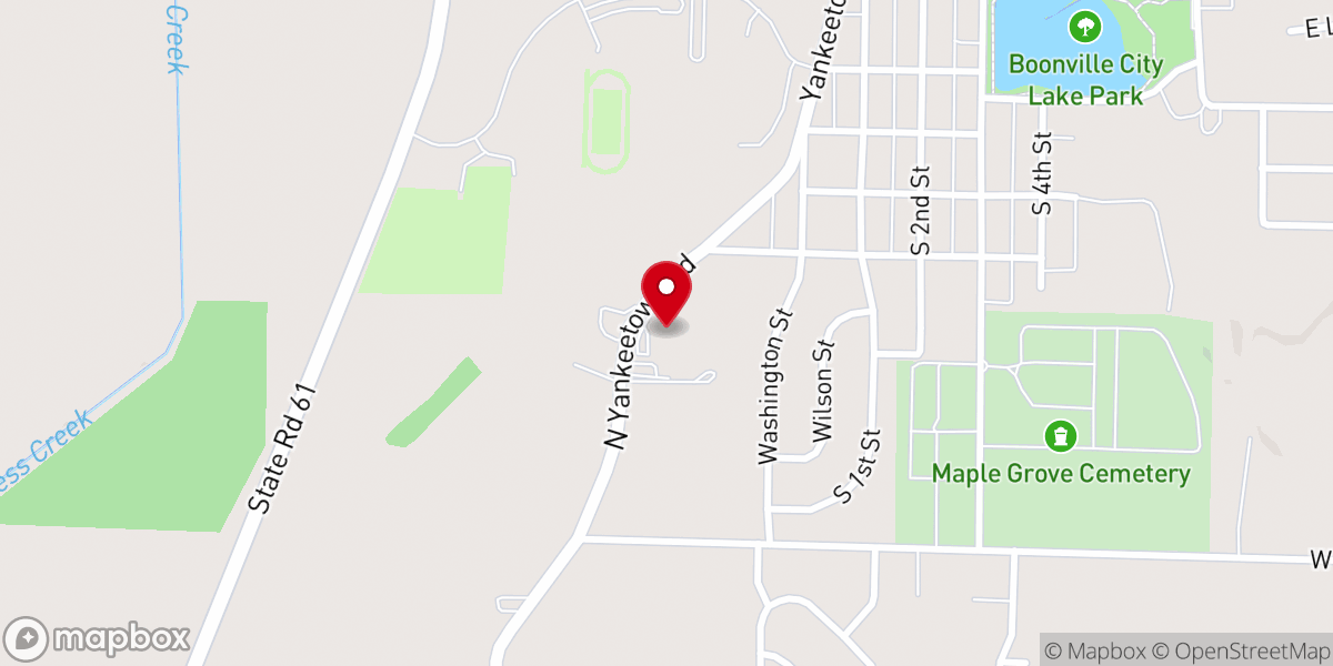 Map showing location of Southside Baptist Church