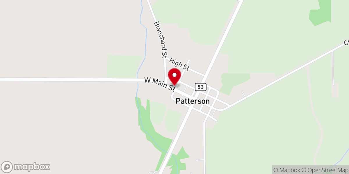 Map showing location of Congregational Christian Church