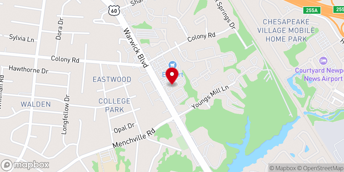 Map showing location of Southern Virginia Baptist Church
