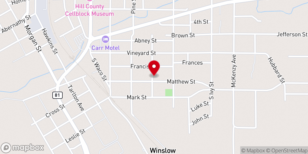 Map showing location of Macedonia Baptist Church