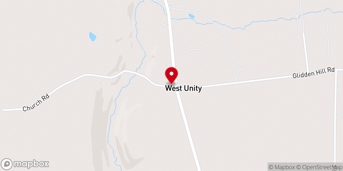 Map showing location of W Unity Community Church