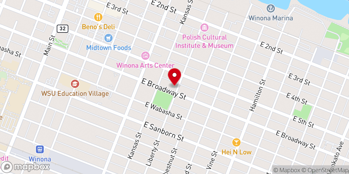 Map showing location of Lutheran Students Fellowship