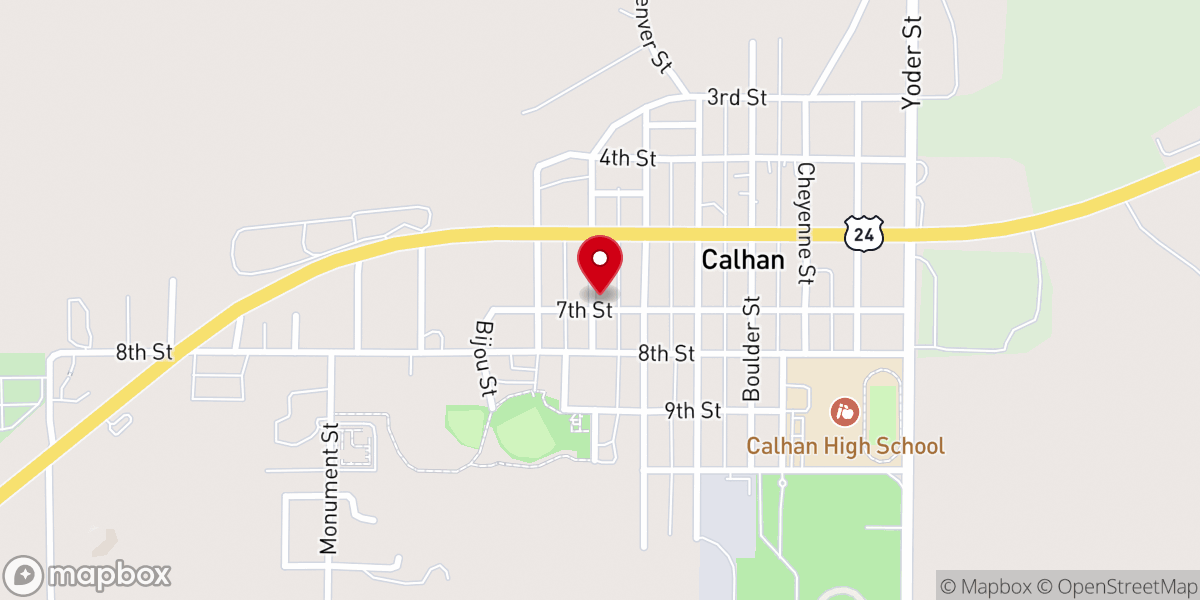 Map showing location of High Plains Orthodox Presbyterian Church