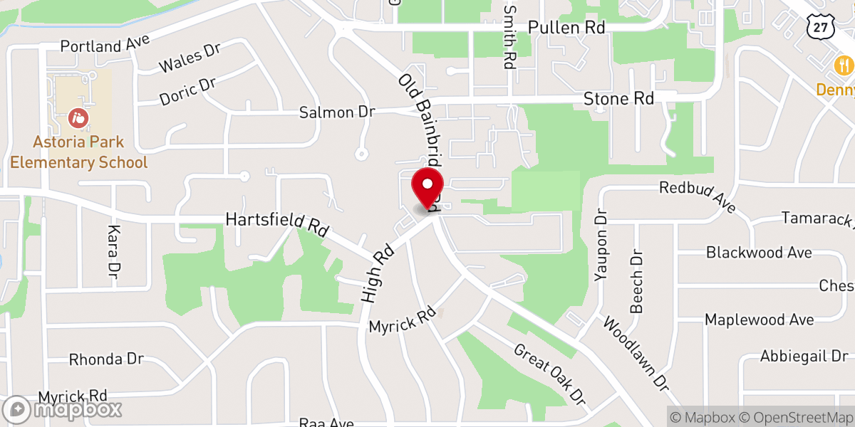 Map showing location of Transformation Church