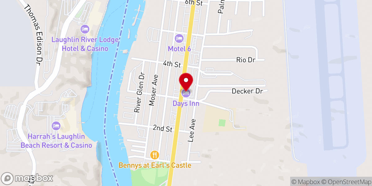 Map showing location of Days Inn by Wyndham Bullhead City