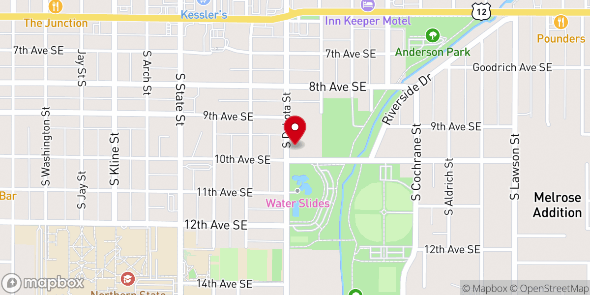 Map showing location of Trinity Lutheran School