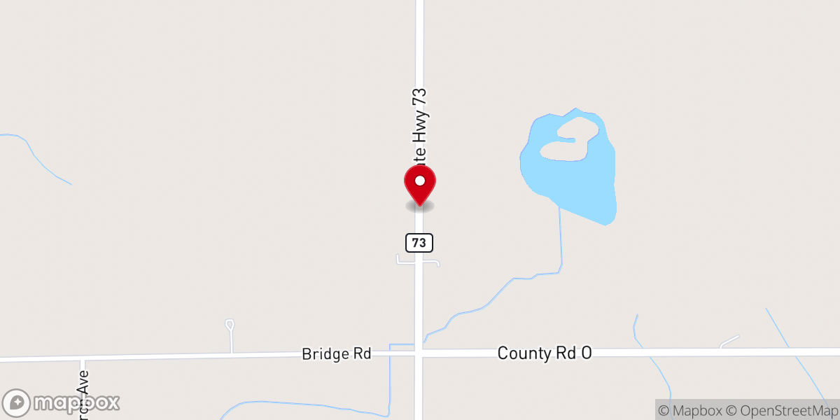 Map showing location of Thorp Mennonite Church