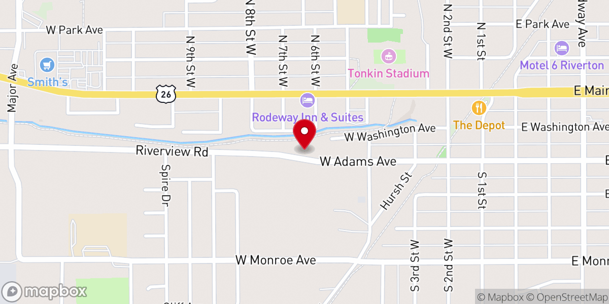 Map showing location of Set Free Church