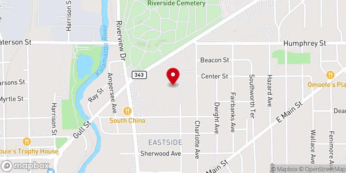 Map showing location of Father Bart Memorial Catholic Parish Hall
