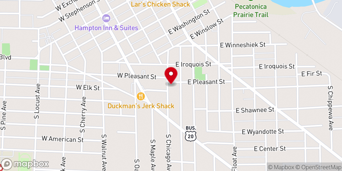 Map showing location of Philippians MB Church