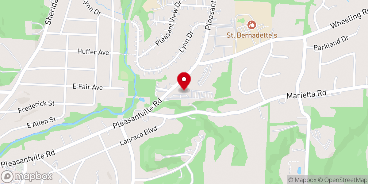Map showing location of Lancaster United Brethren Church
