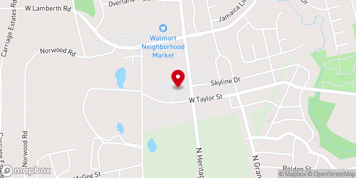 Map showing location of Faith Church
