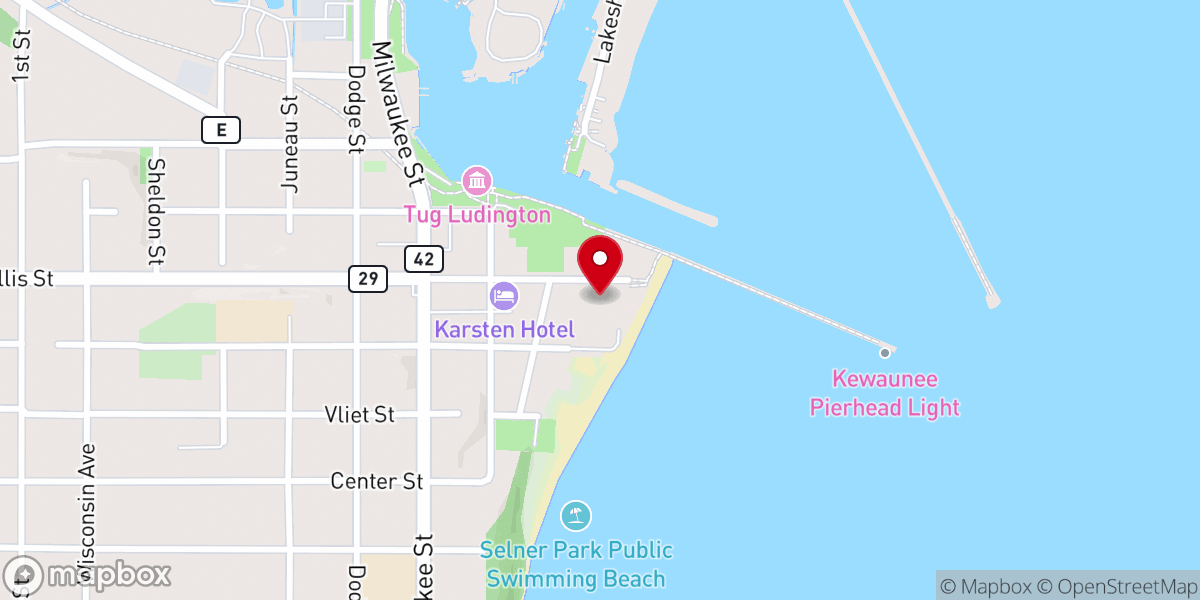 Map showing location of Lakehaven Hall