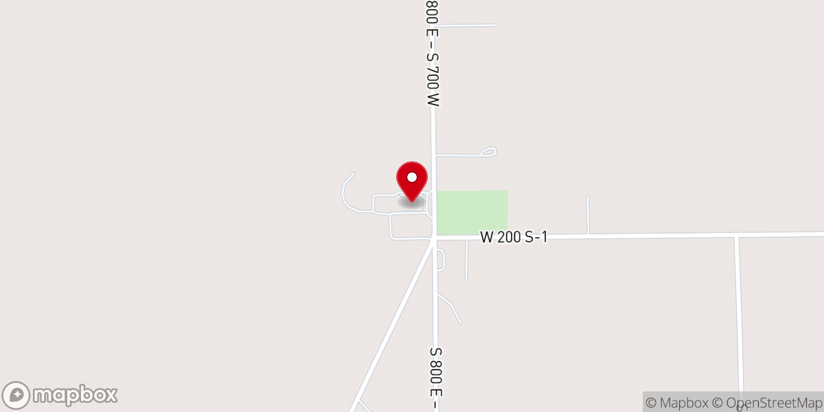Map showing location of Bluffton Country Apostolic Christian Church