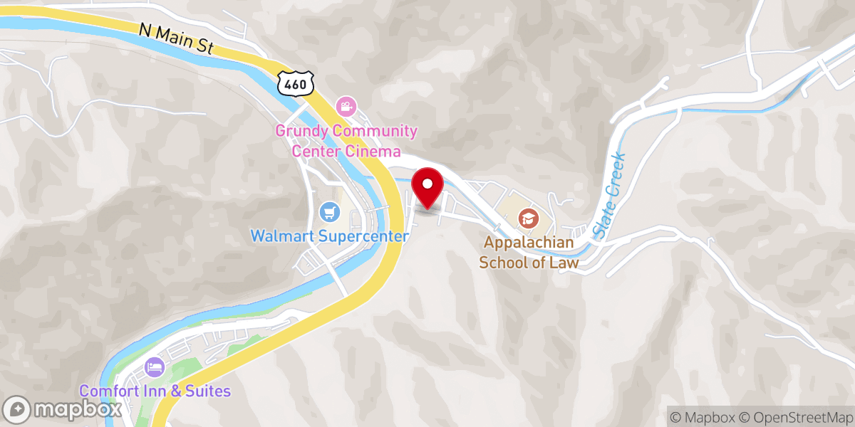Map showing location of Bible Baptist Church