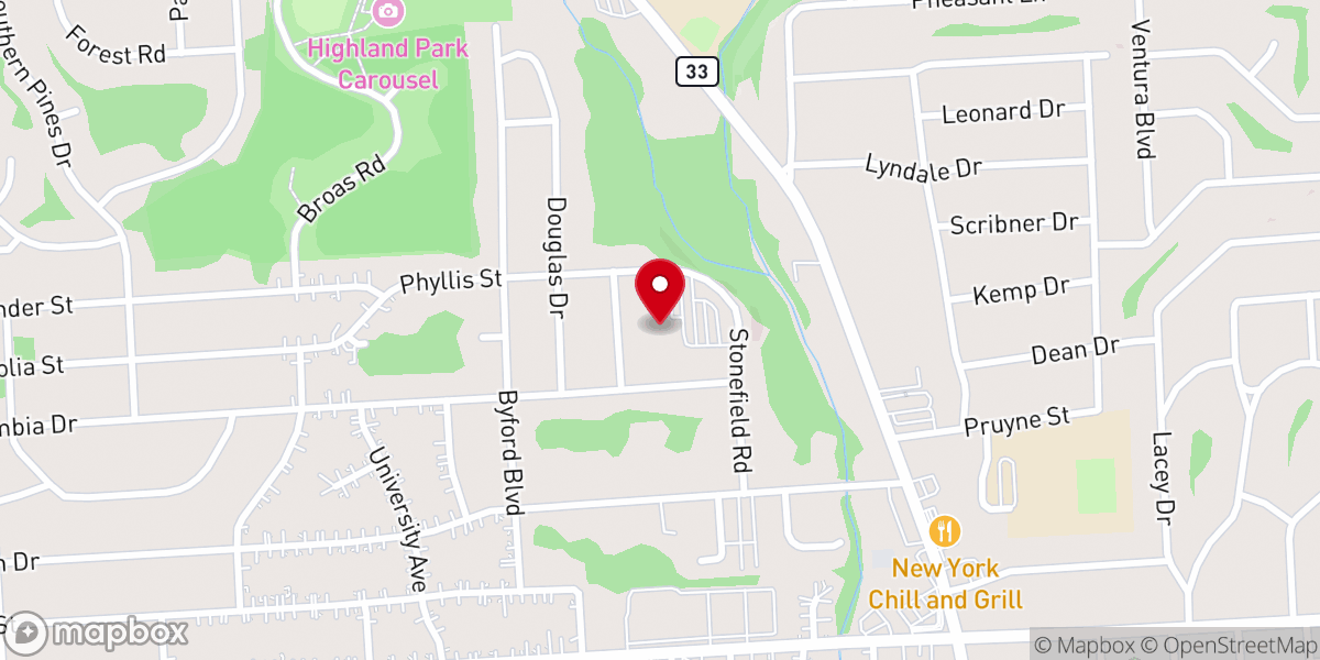 Map showing location of Church of the Holy Family