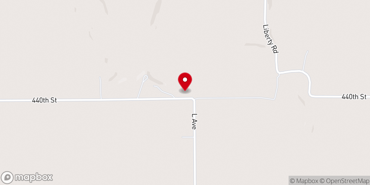 Map showing location of Oakdale Church