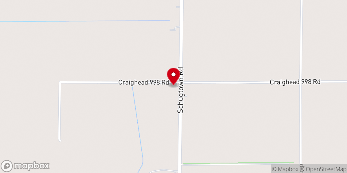 Map showing location of Schugtown United Methodist Church