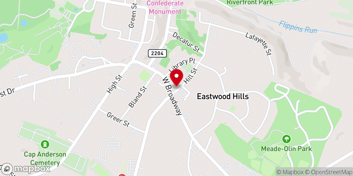 Map showing location of Brandenburg United Methodist Church