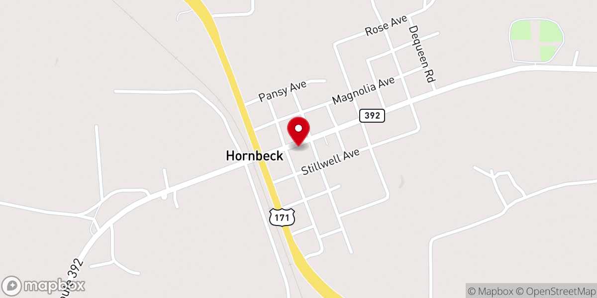 Map showing location of Peason Church