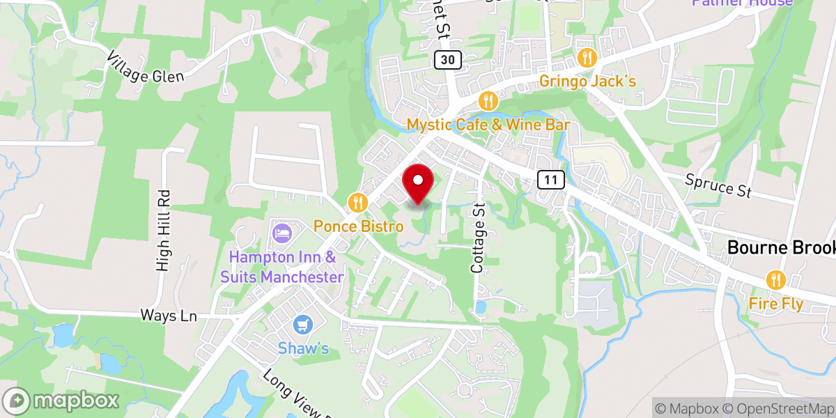 Map showing location of Manchester church of Christ