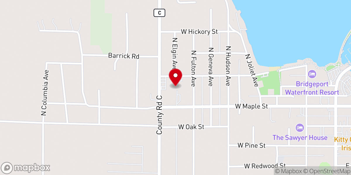 Map showing location of Corpus Christi Catholic Church