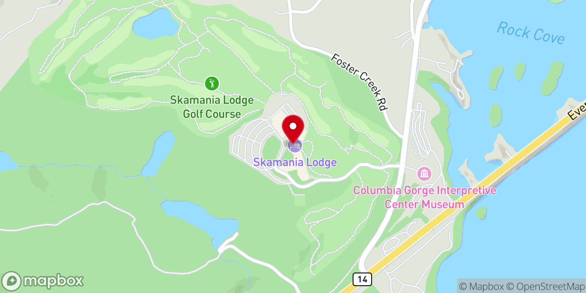 Map showing location of Skamania Lodge
