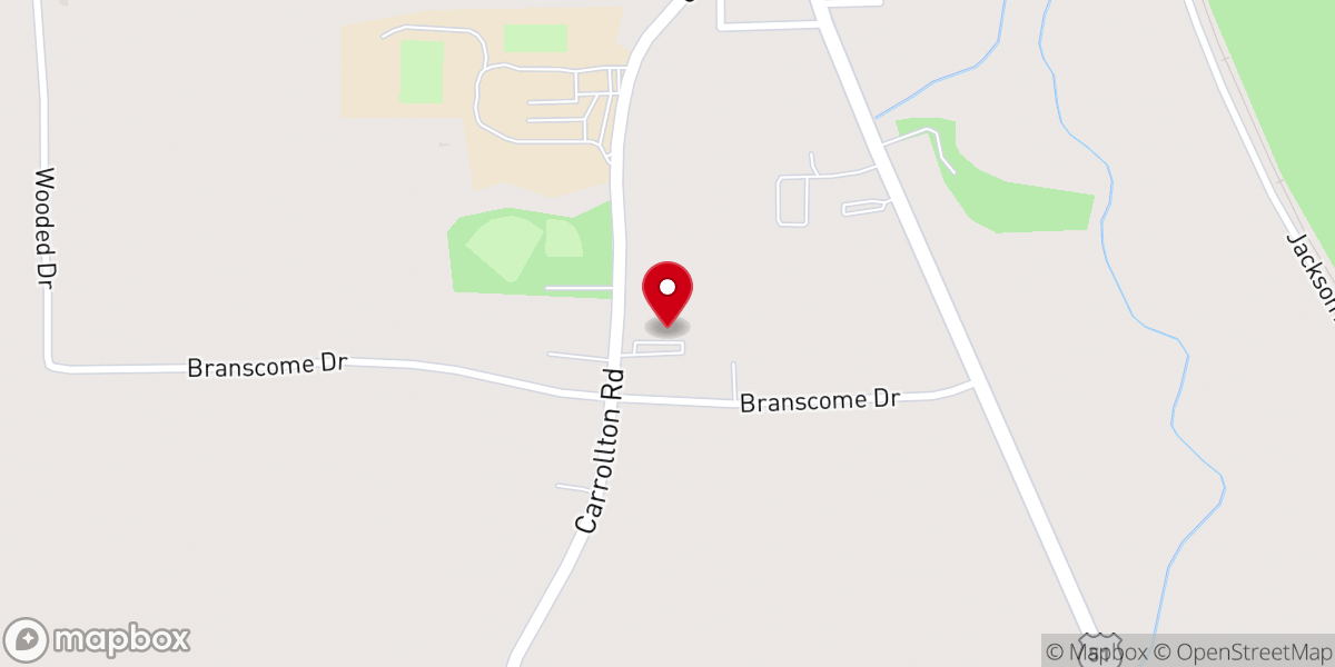 Map showing location of Hillside Church