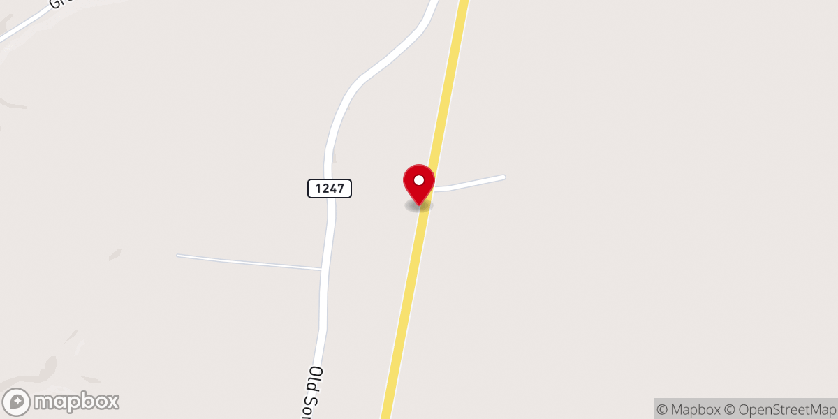 Map showing location of Waynesburg Pentecostal Church