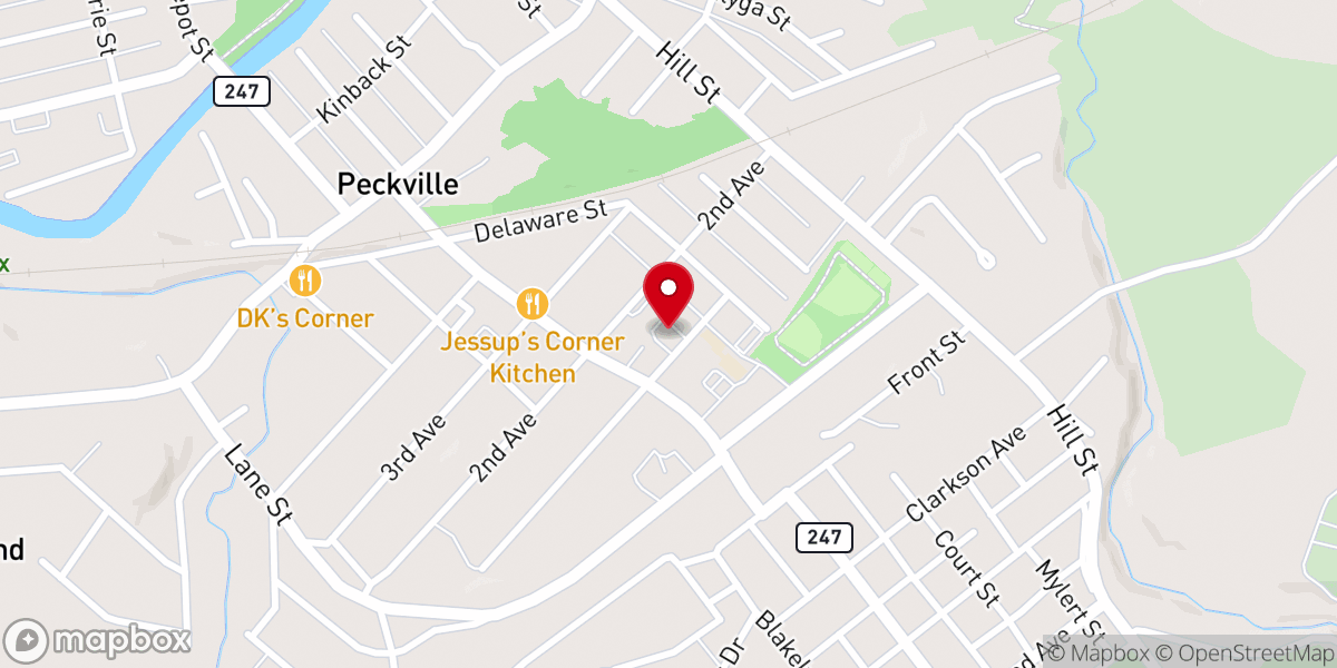 Map showing location of Queen of angels church