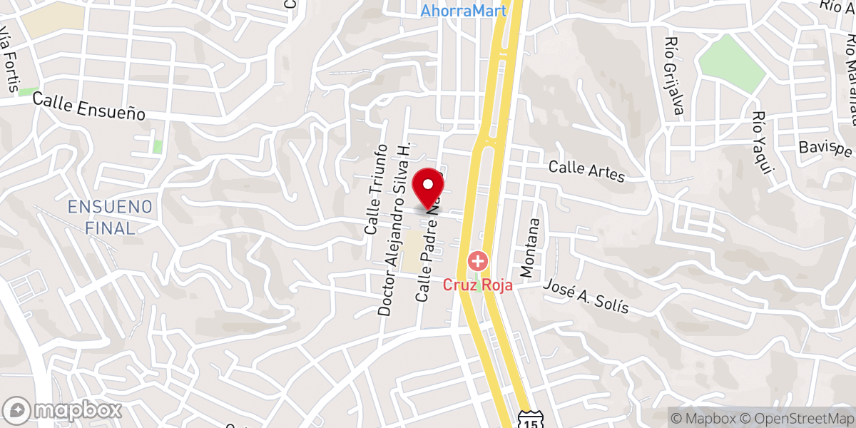 Map showing location of Catedral de Nogales (Nuestra Señora de Guadalupe)
