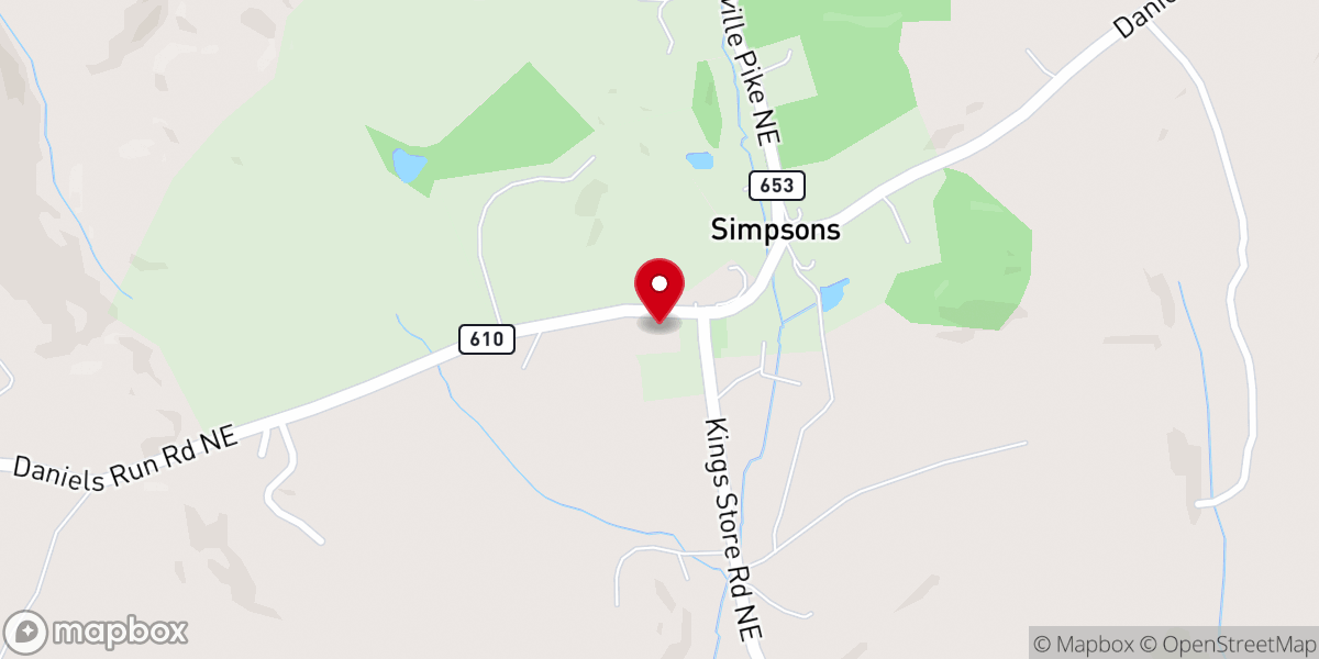 Map showing location of Methodist Church Floyd Parish