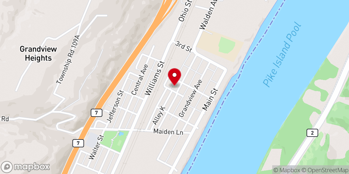 Map showing location of St. Joseph Church