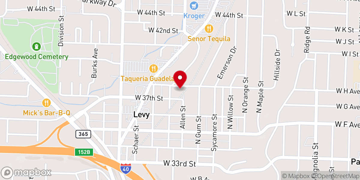 Map showing location of Soul Winning Temple Cogic