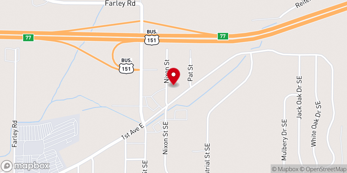 Map showing location of Cornerstone Church