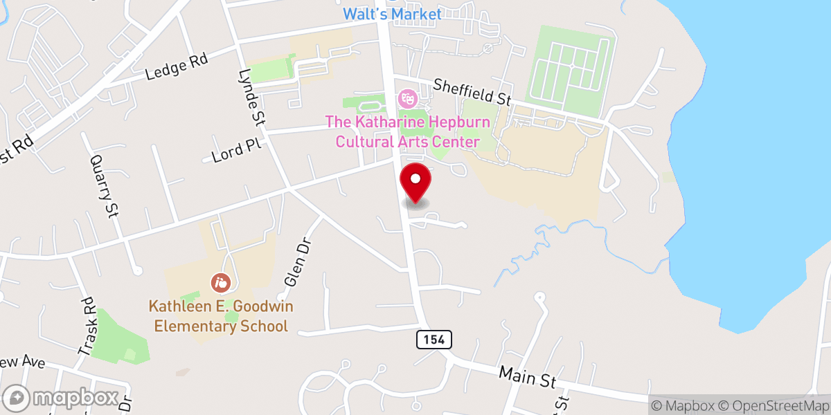 Map showing location of Grace Church Parish Hall