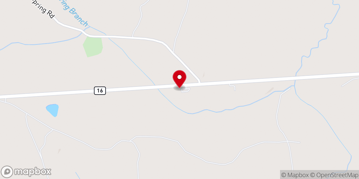 Map showing location of Green Spring Church