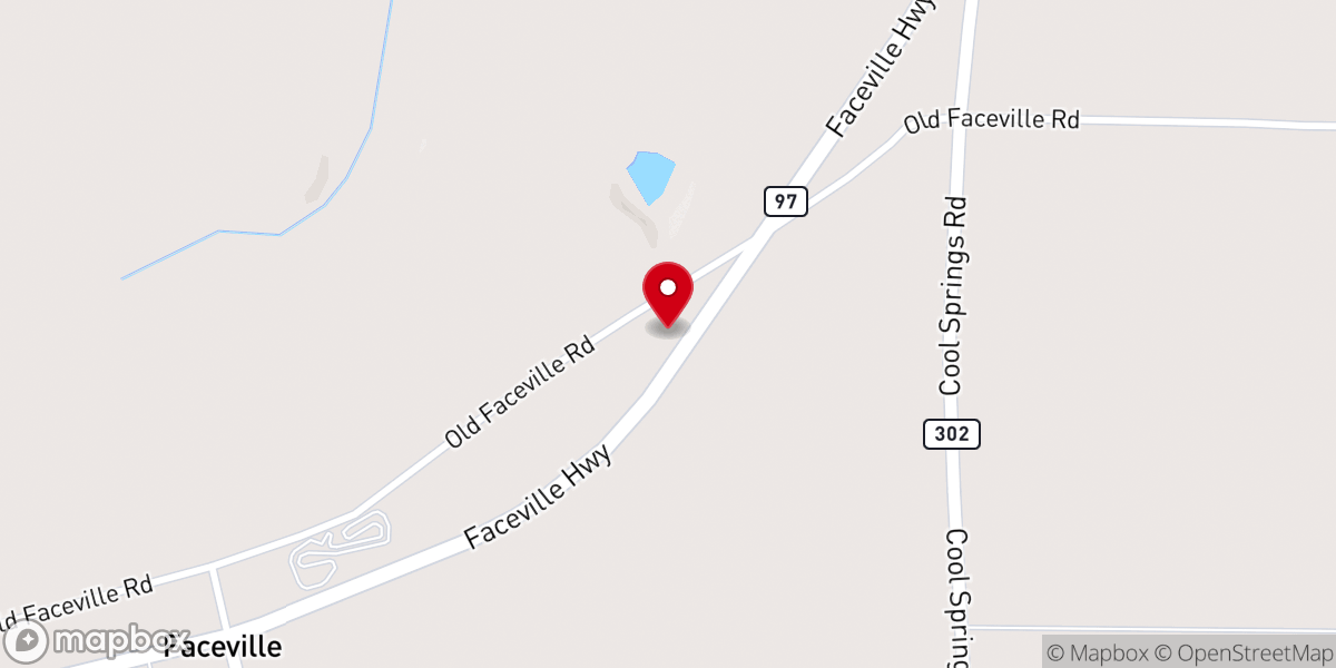 Map showing location of Salem Church