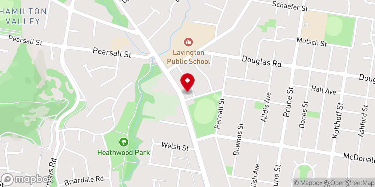 Map showing location of St James Anglican Church