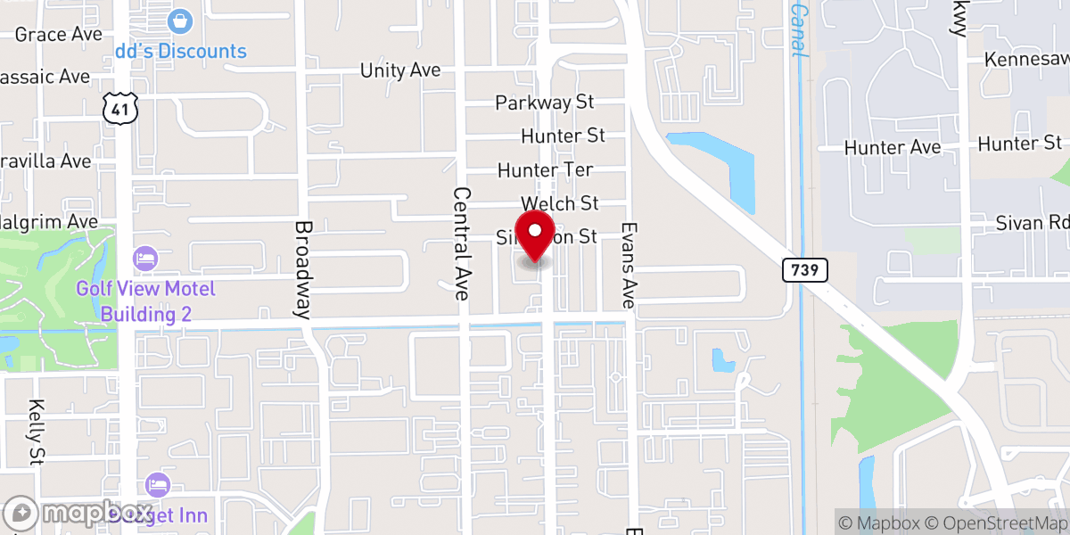 Map showing location of Ft Myers Christian Outreach