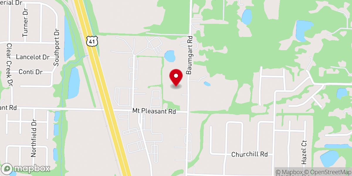 Map showing location of Mt. Pleasant Church of God