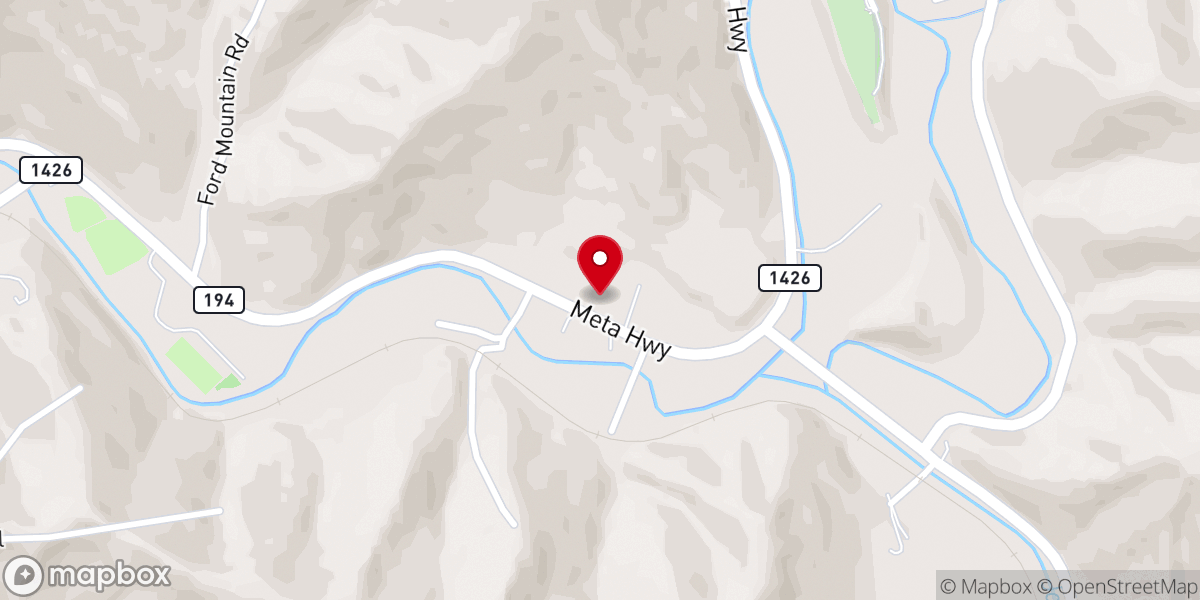Map showing location of Meta Baptist Church