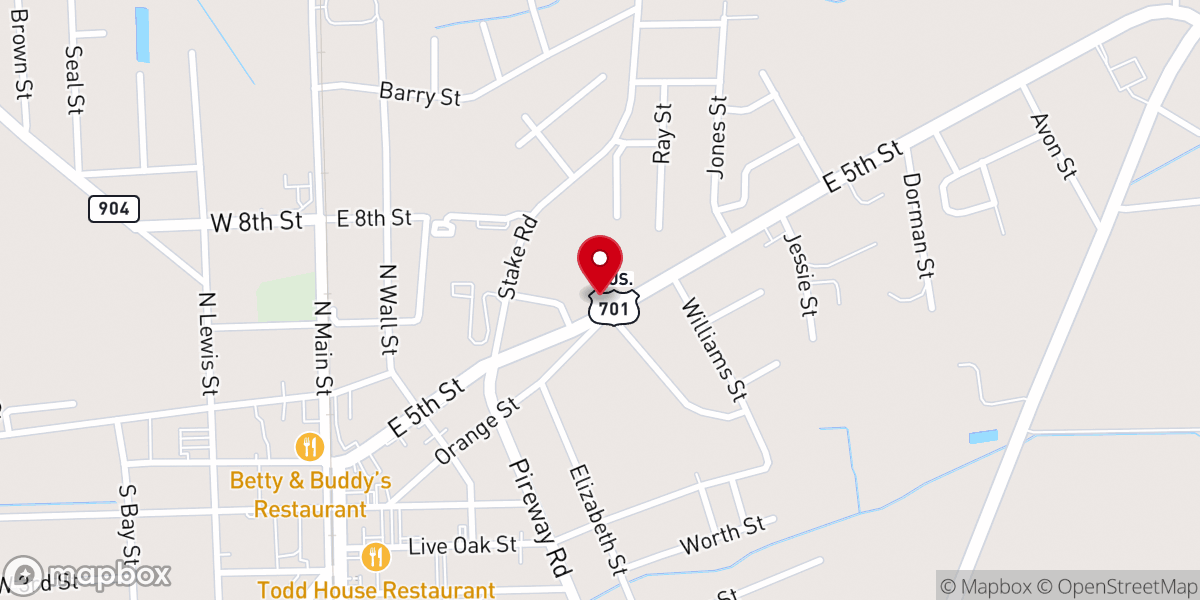 Map showing location of Eastside Bible light Church inc
