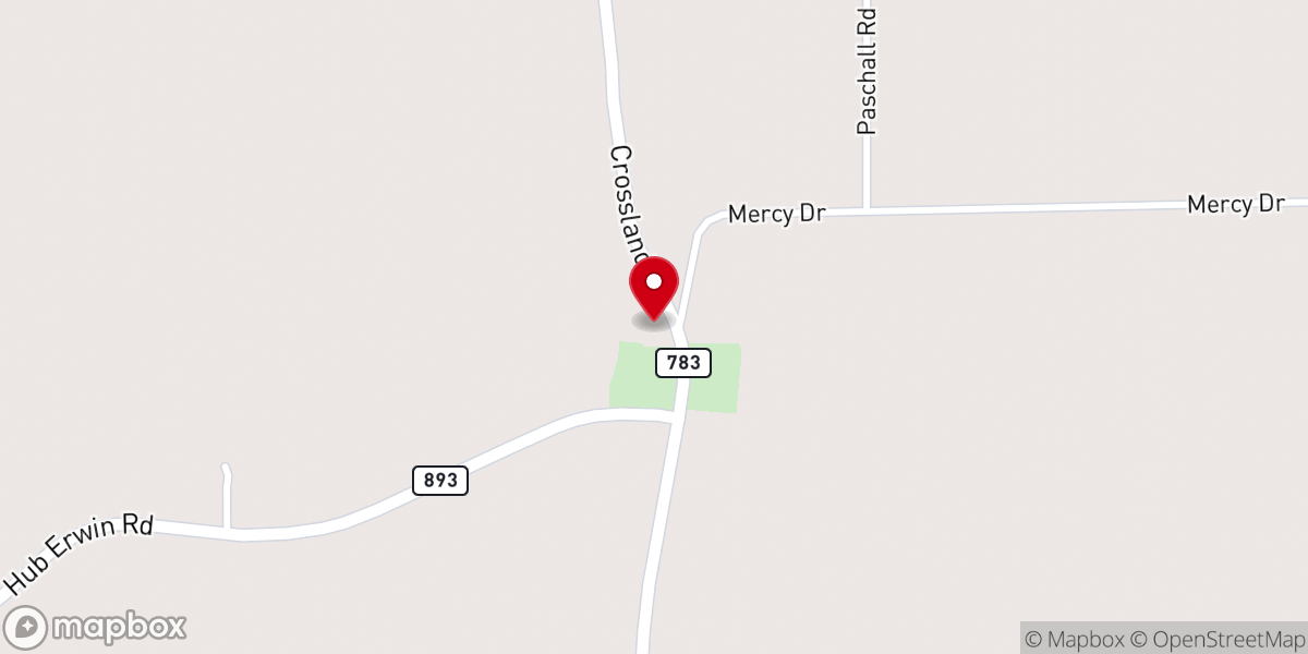 Map showing location of South Pleasant Grove United Methodist Church